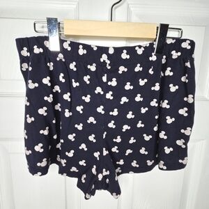 H&M Disney Pajama Shorts Mickey Mouse Graphics Navy Blue White Women's Size M